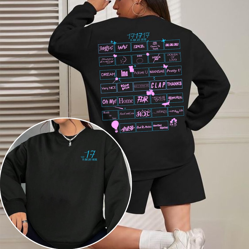 Sevenshirtn 17 Is Right Here Album Tracklist Sweashirt Sevenshirtn Members Shirt