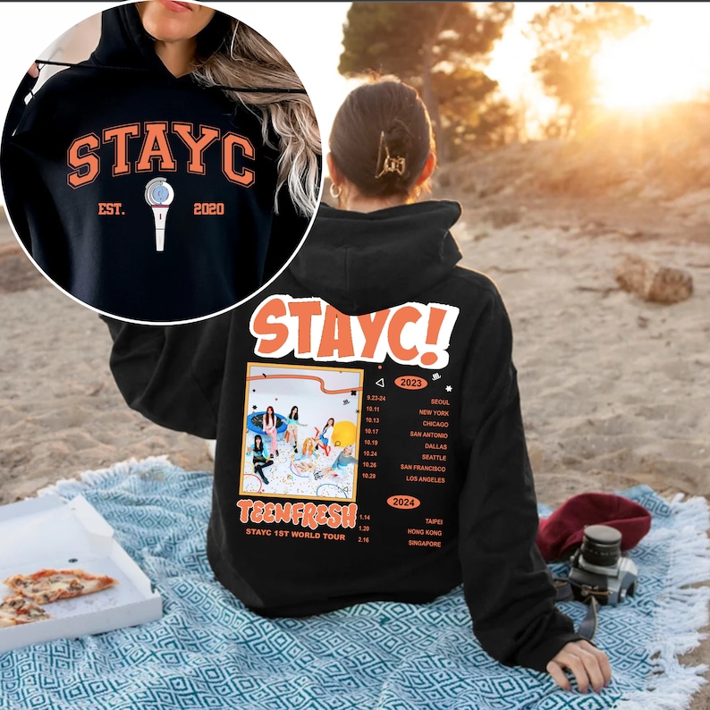 Stayc Shirtnfresh World Tour Hoodie Stayc Shirtnfresh Shirt Stayc Kpop Shirt