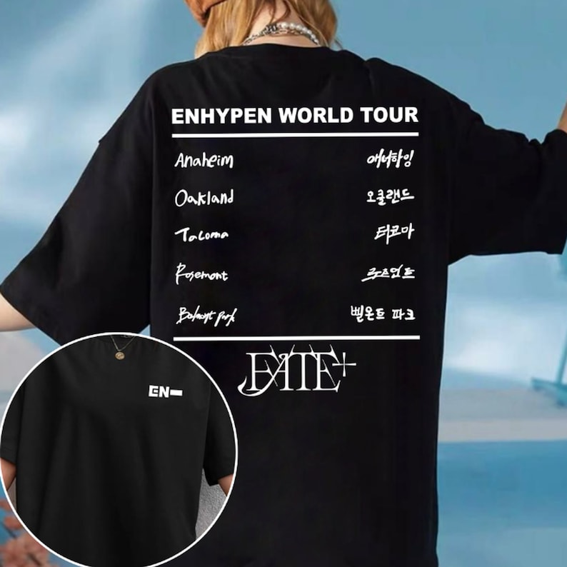 Enhypen Fate Plus World Tour Shirt En World Tour Fate 2025 Shirt