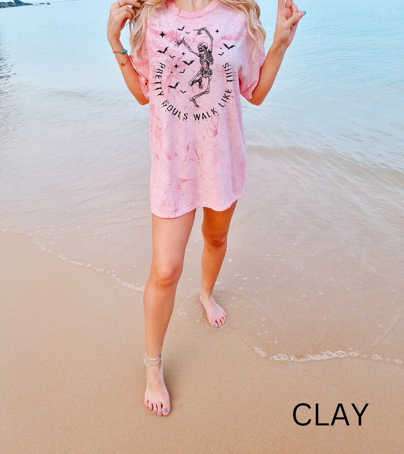 Retro Halloween Shirt Pretty Ghouls Walk Funny Halloween Shirt