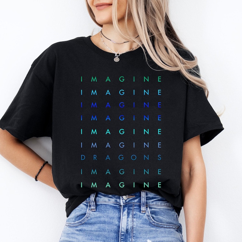 Vintage Imagine Dragons Font Style Shirt Imagine Dragons Shirt