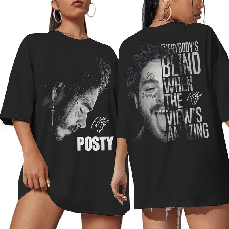 Vintage Post Malone 90S Two-Side Shirt Malone Rap Music Shirt Posty Rapper Shirt