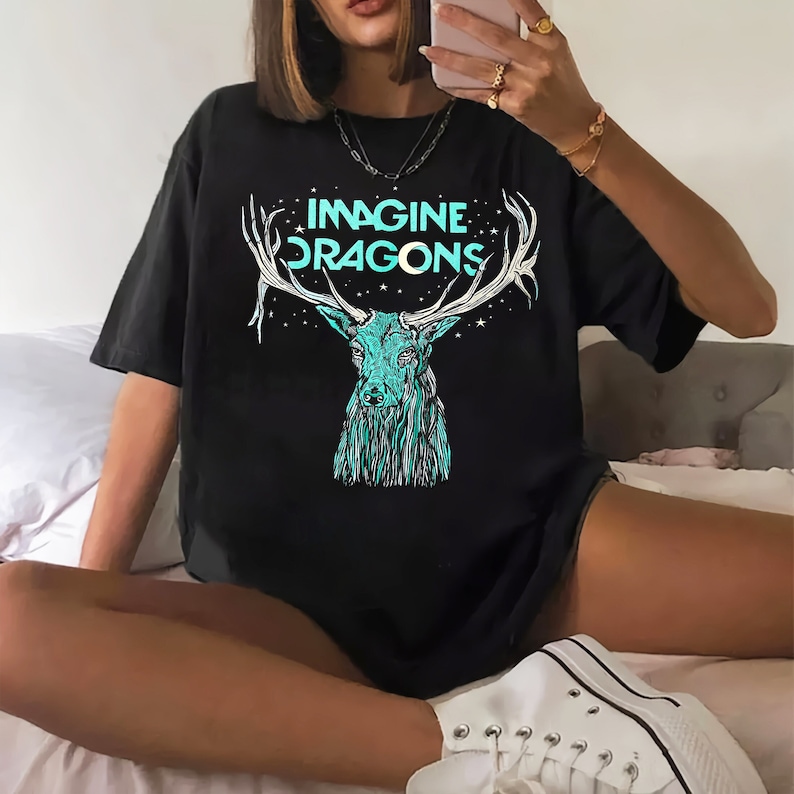 Vintage Imagine Dragons Night Vision Shirt Imagine Dragons Deer Art Shirt