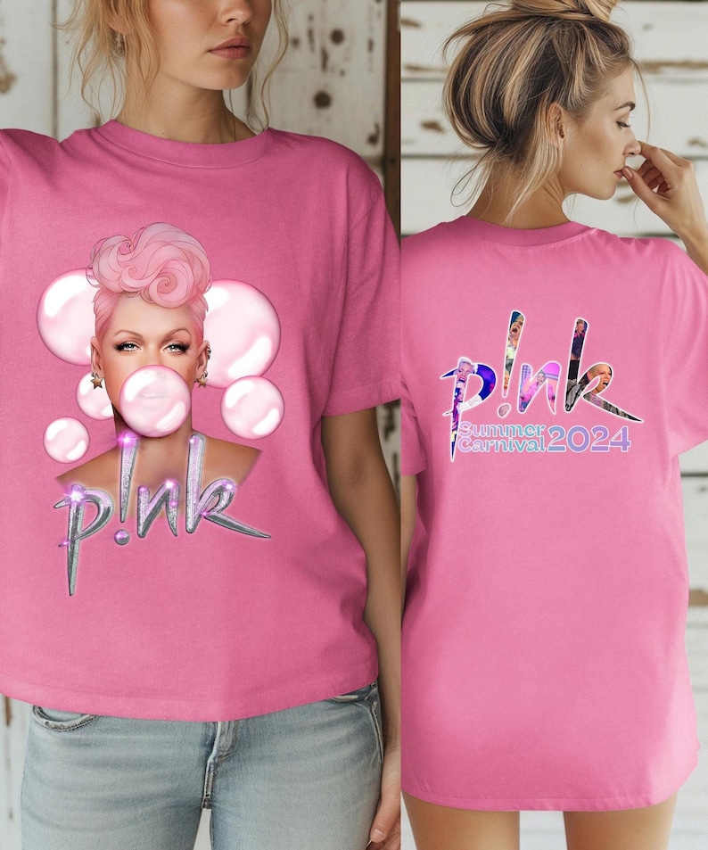 Music Tour 2025 Apparel P!Nk Summer Carnival Tour Trustfall Album Shirt