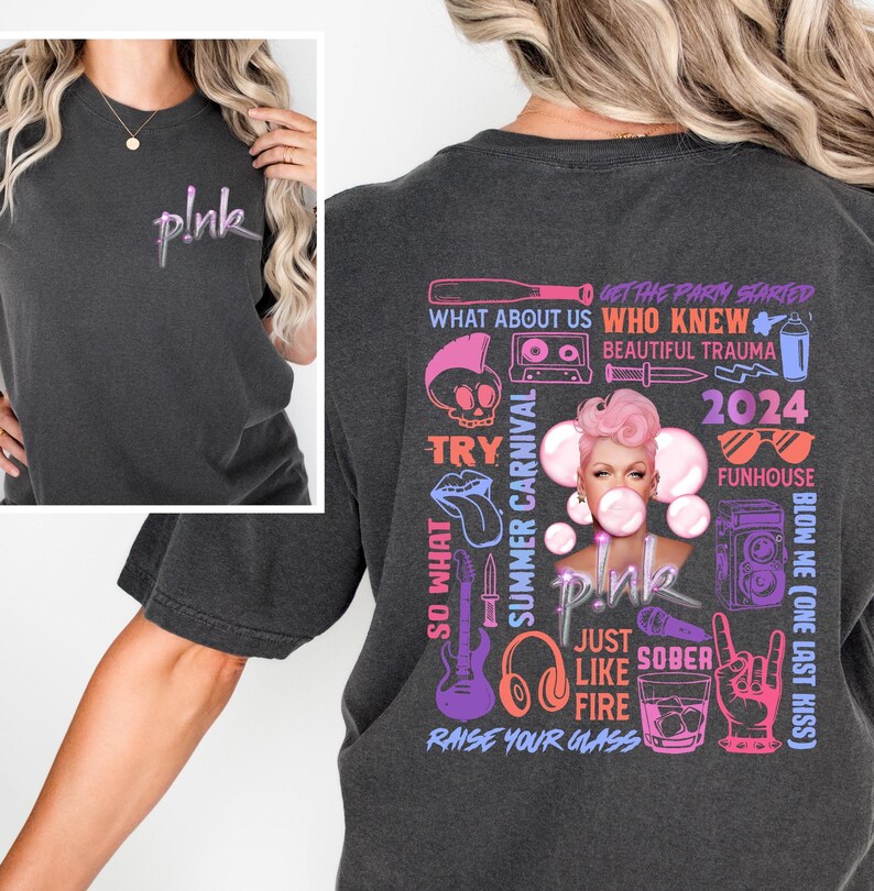 P!Nk Pink Singer Summer Carnival 2025 Tour Shirt Trustfall Album Shirt