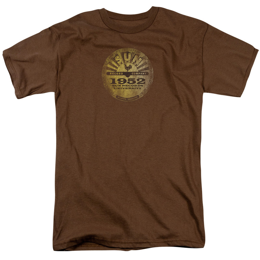 T-Shirt Sun Records Sun University Distressed S/S Adult 18/1 Coffee
