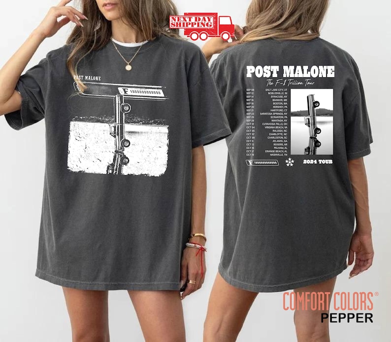 Vintage Post Malone Shirt Concert Dates