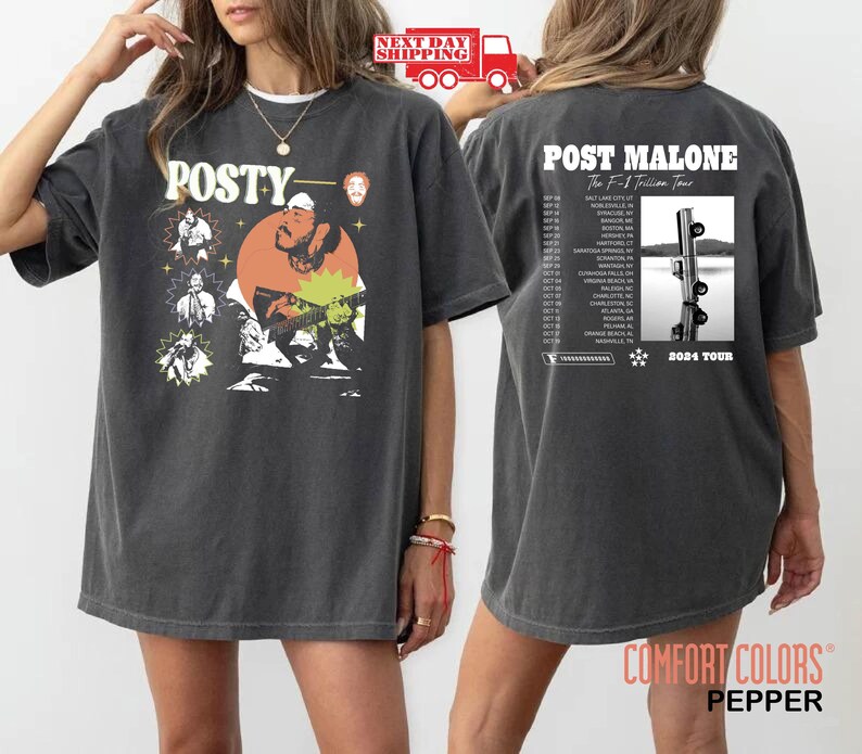 Vintage Post Malone Shirt Concert Dates