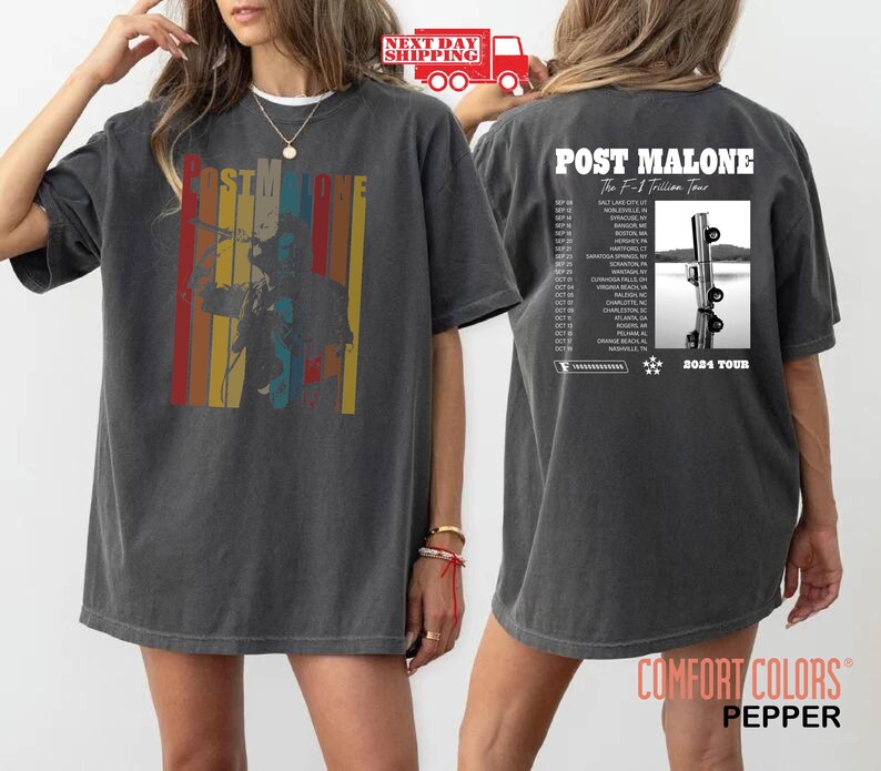 Vintage Post Malone Shirt Concert Dates