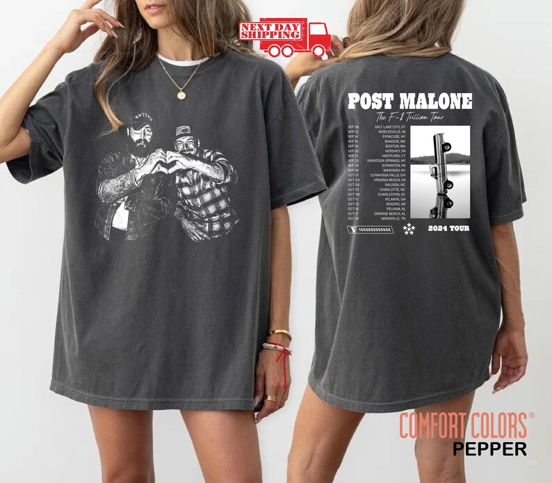 Vintage Post Malone Shirt Concert Dates