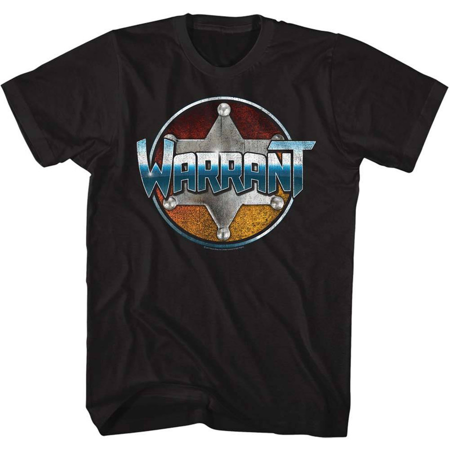 T-Shirt Warrant Chrome Black Adult
