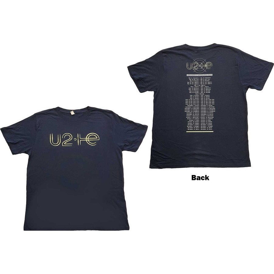 T-Shirt U2 Unisex I+E 2015 Tour Dates (Back Print)