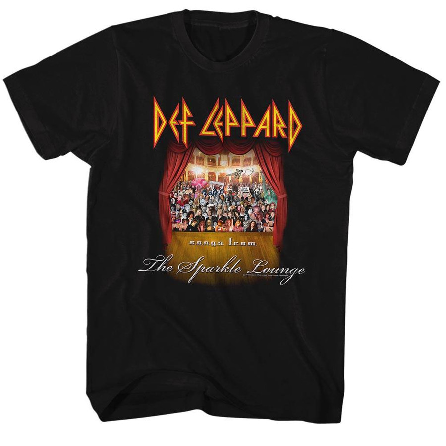 T-Shirt Def Leppard Sparkle Lounge Black Adult