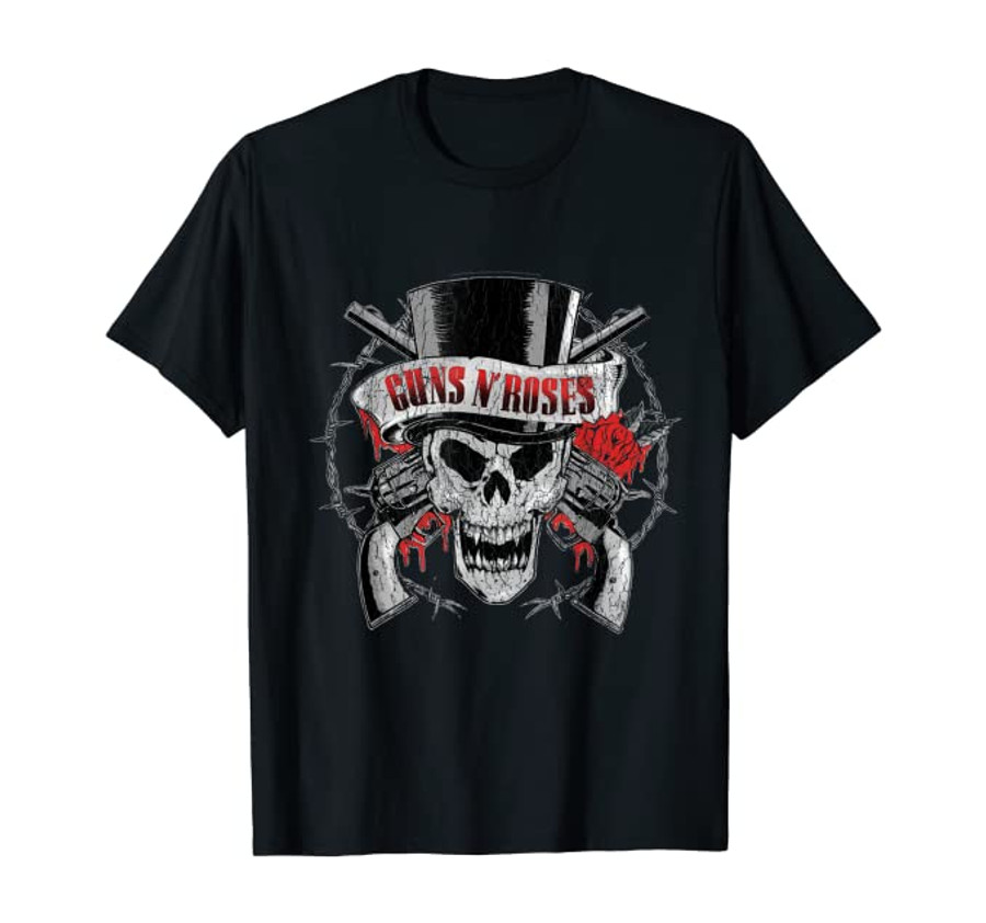 T-Shirt Guns N Roses Official Top Hat Skull Children's