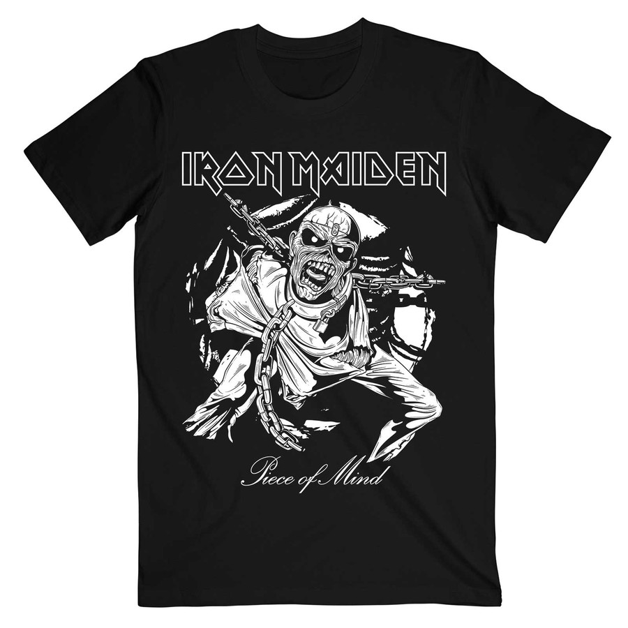 T-Shirt Iron Maiden Unisex Piece of Mind Mono Eddie
