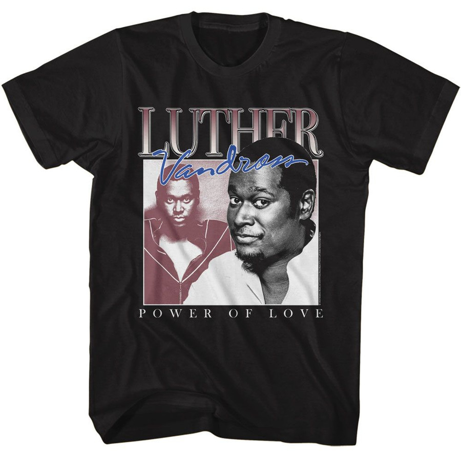 T-Shirt Luther Vandross Power Of Love Black Adult