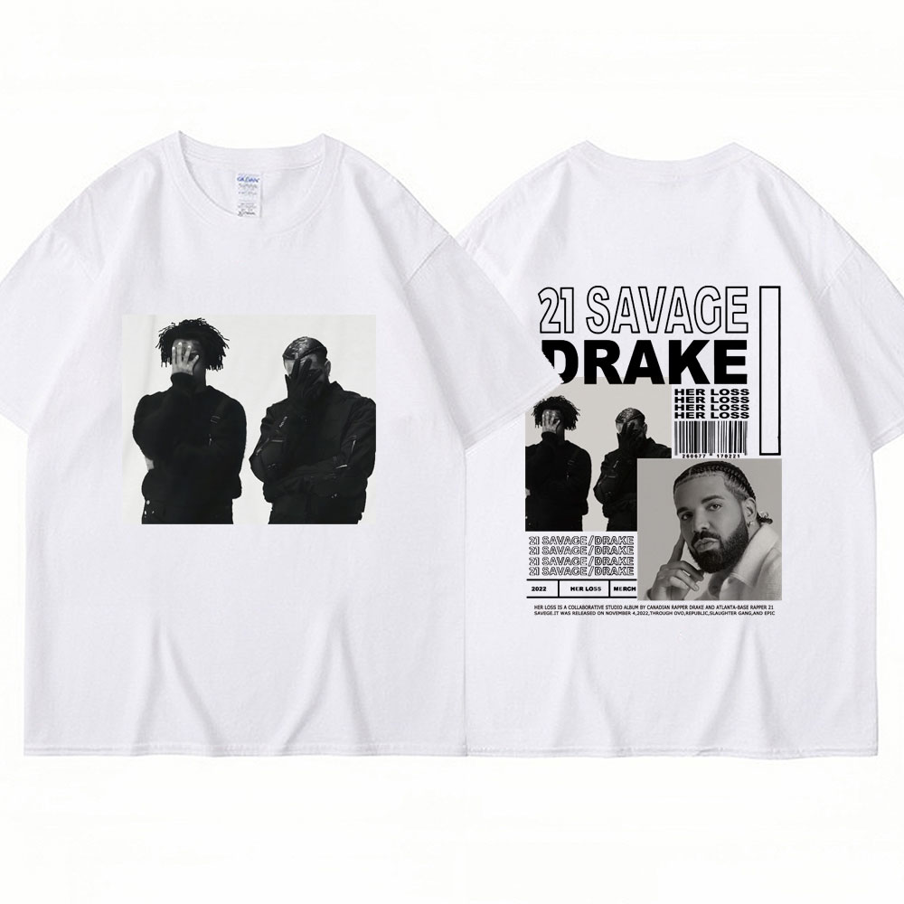 T-Shirt Iluzu Rapper Drake Music Album Her Loss Print Men Women O-Neck