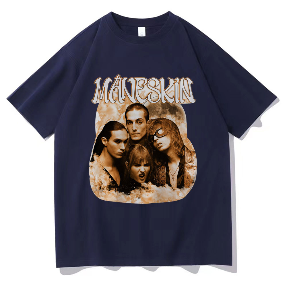 T-Shirt Italian Rock Band Maneskin Vintage Men Women Men Women Casual