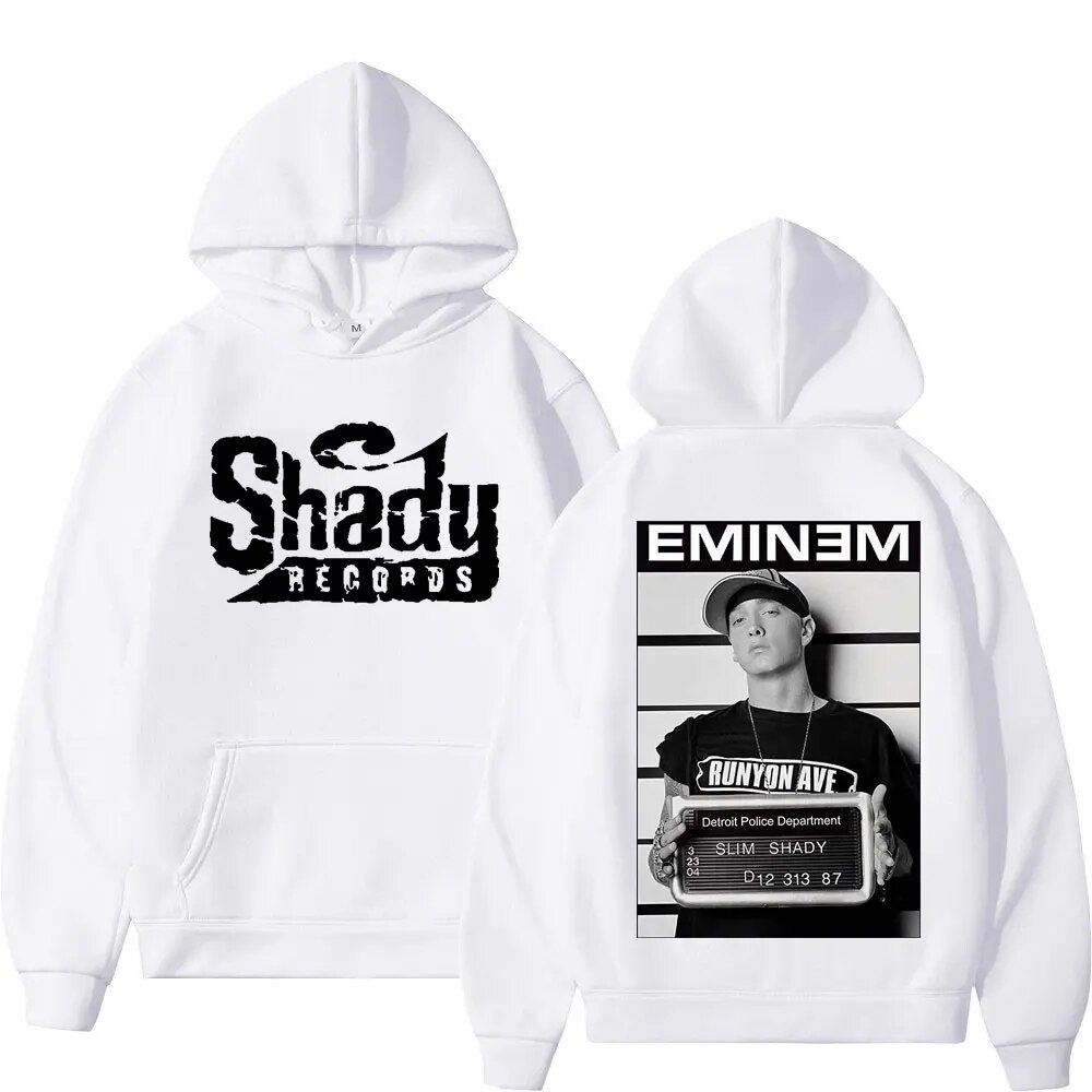 Hoodie Rapper Eminem Double Sided Print Men Women Hip Hop Vintage Trend