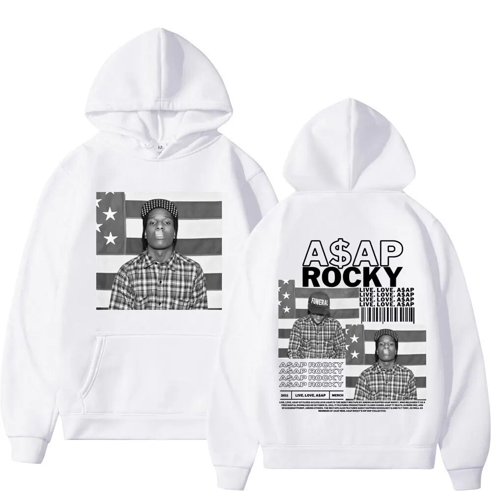 Hoodie Hot Rapper Asap Rocky Double Sided Printed