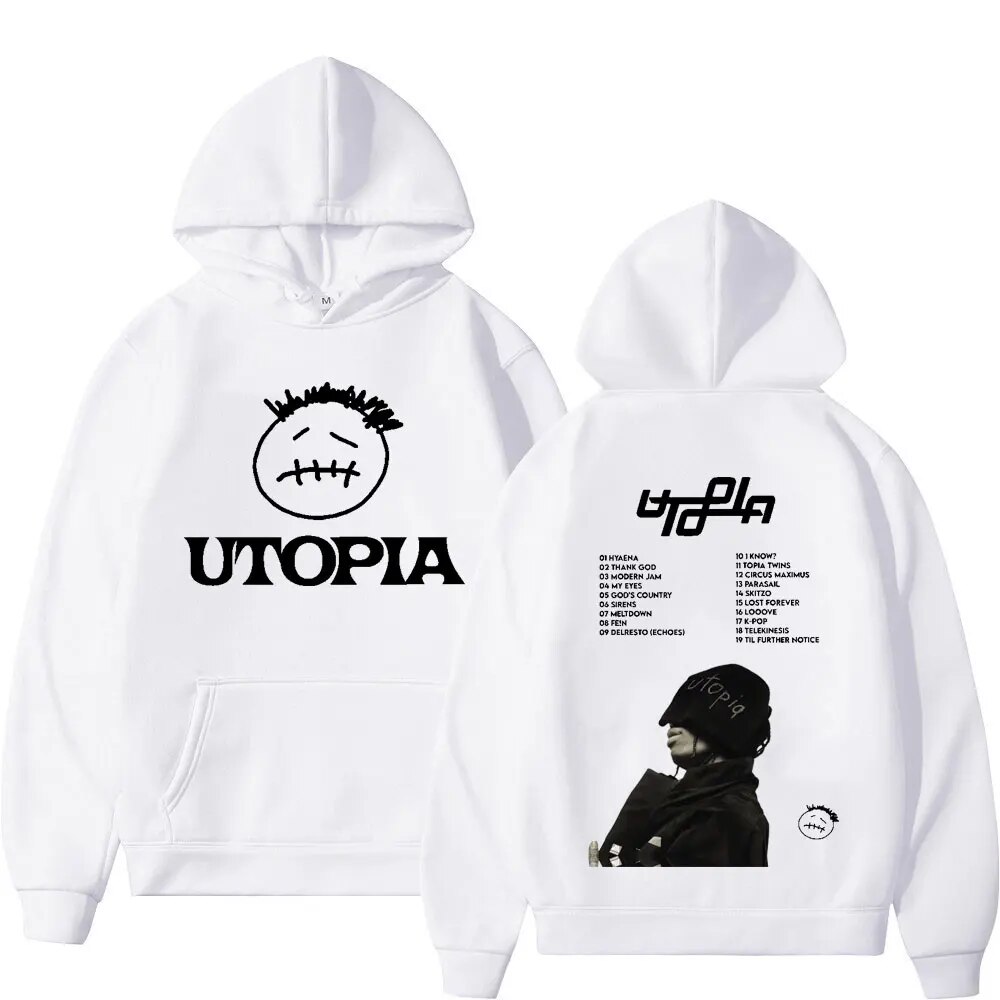 Hoodie Hot Sale Rapper Cactus Jack Utopia Music Album Print Men Women Hip Hop
