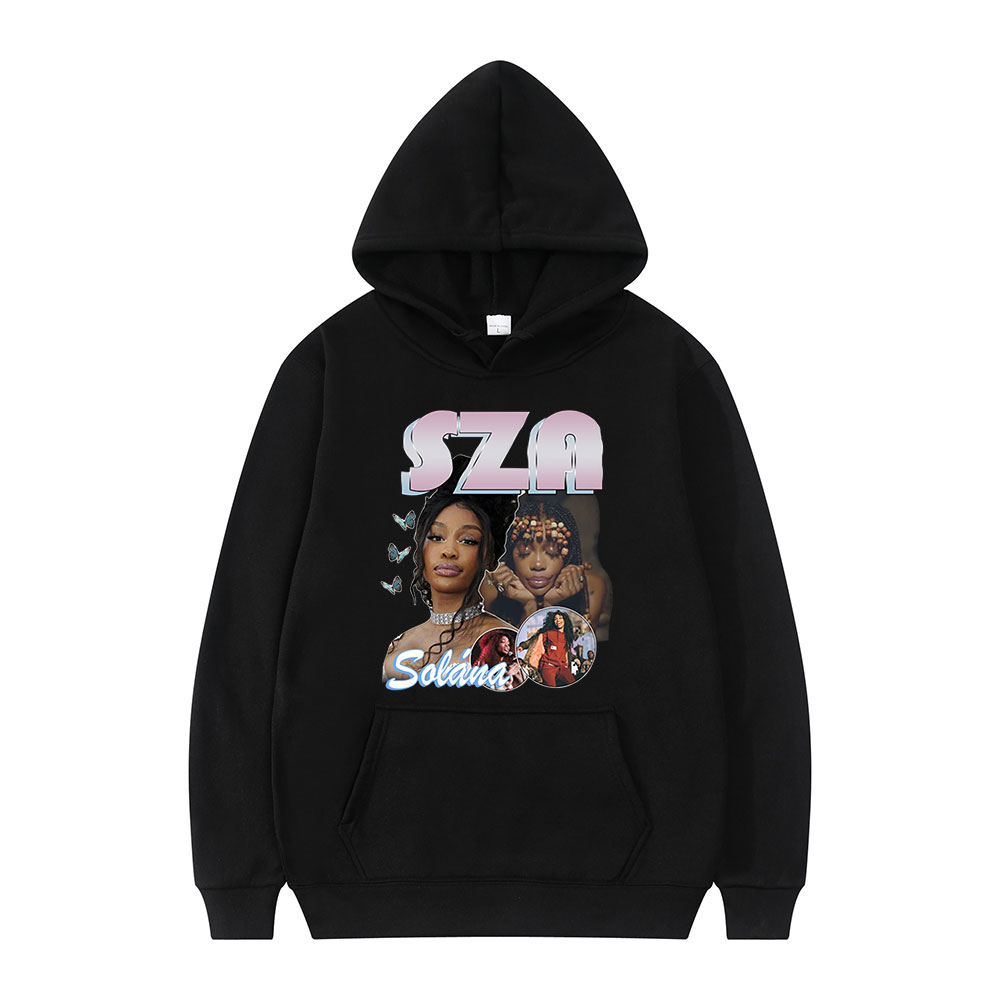 Hoodie Isuijie 90S Rapper Sza Good Days Graphic Print Black Men Punk