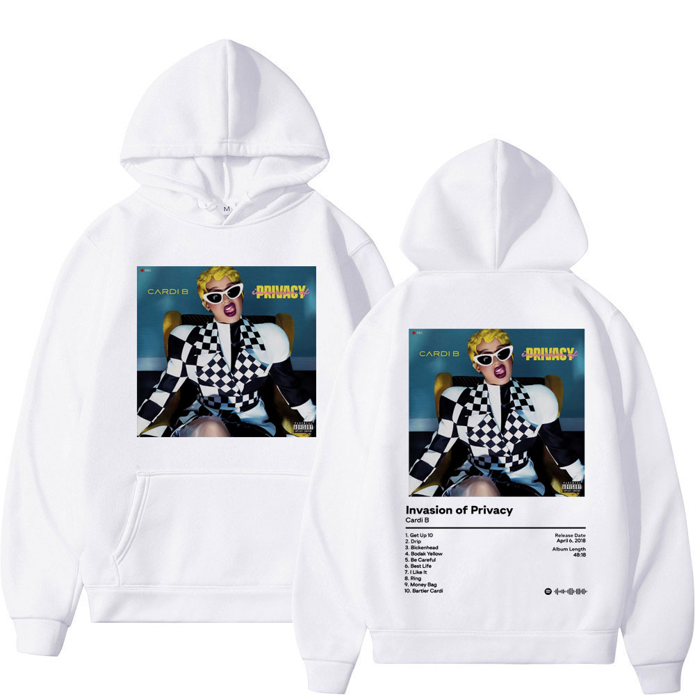 Hoodie Rapper Cardi B Album Double Sided Graphic