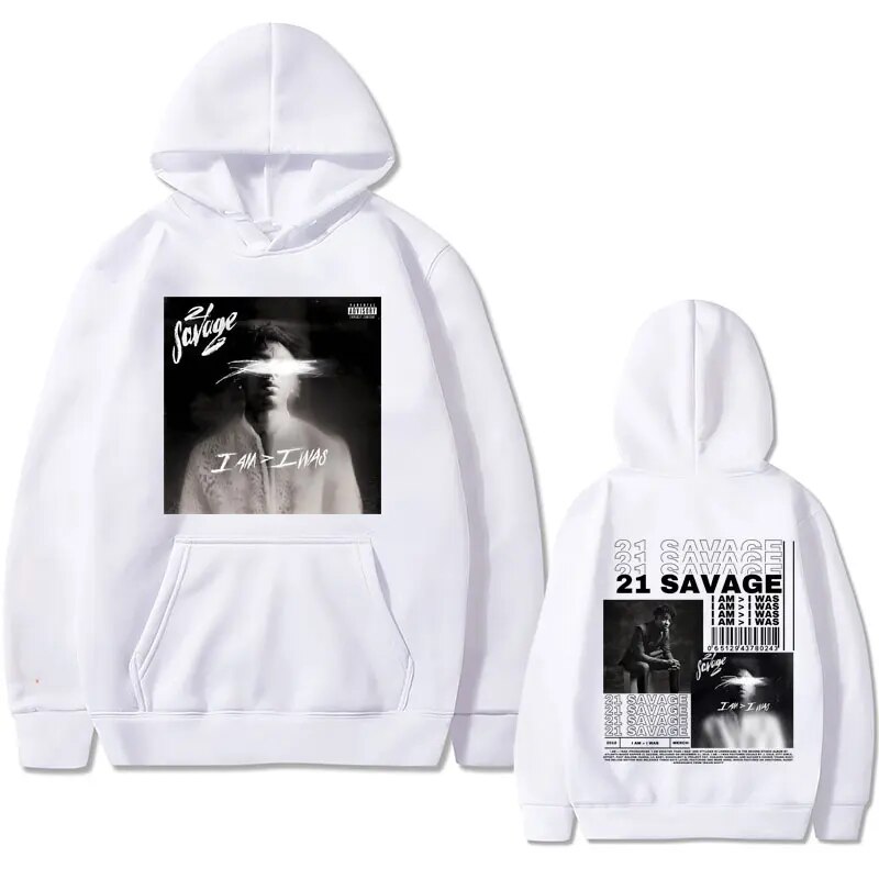 Hoodie Rapper 21 Savage I Am I Was Music Album Graphics