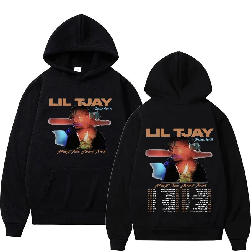 Hoodie Lil Tjay Beat The Odds Tour Concer Man Women Hip Hop Rapper A6Es