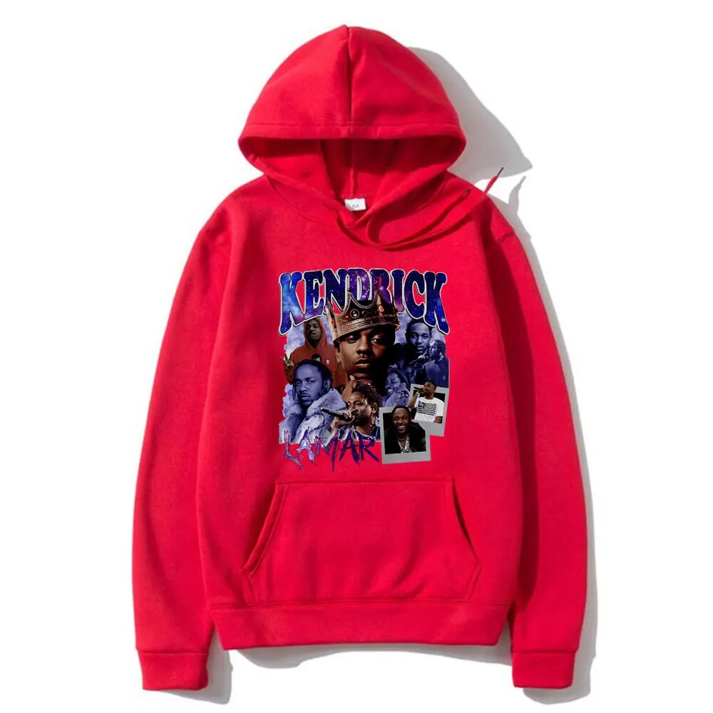 Hoodie Vintage Rapper Kendrick Lamar Graphic Print