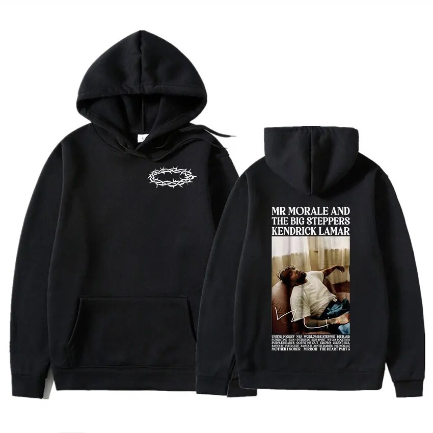 Hoodie Rapper Kendrick Lamar Mr Morale And The Big Steppers Music Album Print Hoody Male Hip Hop
