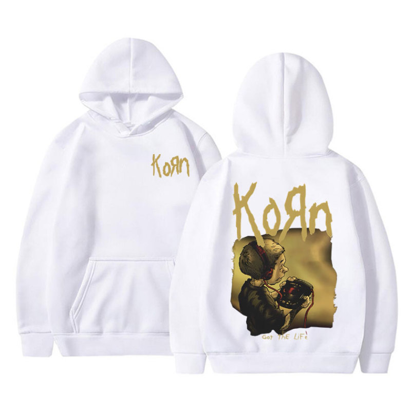 Hoodie Getluckyquest Rock Band Korn Got The Life Print