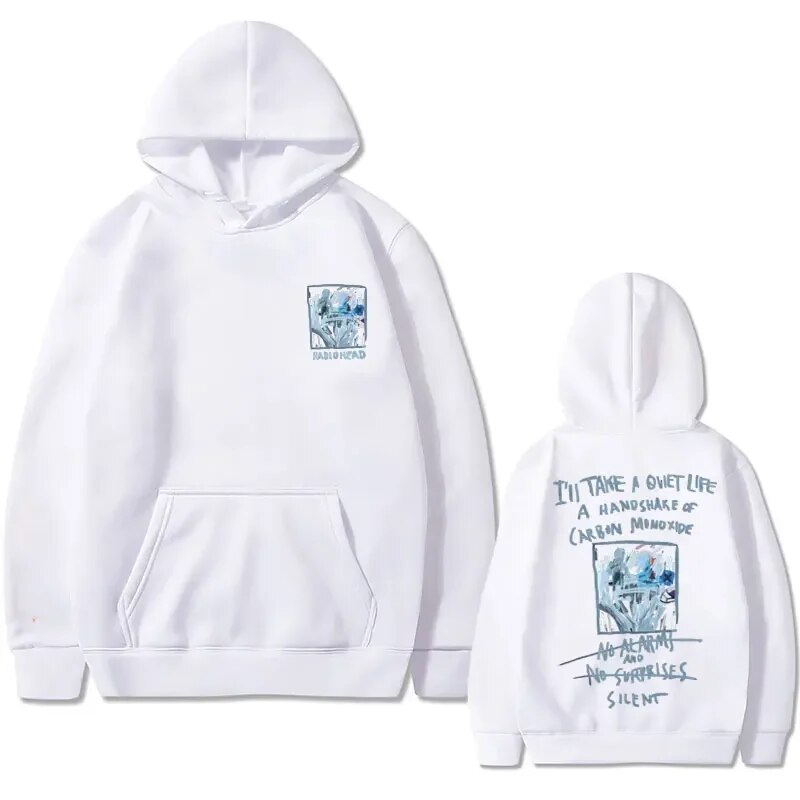 Hoodie Getluckyquest British Rock Band Radiohead No Suprises Lyrics Ok Computer Music Album Print