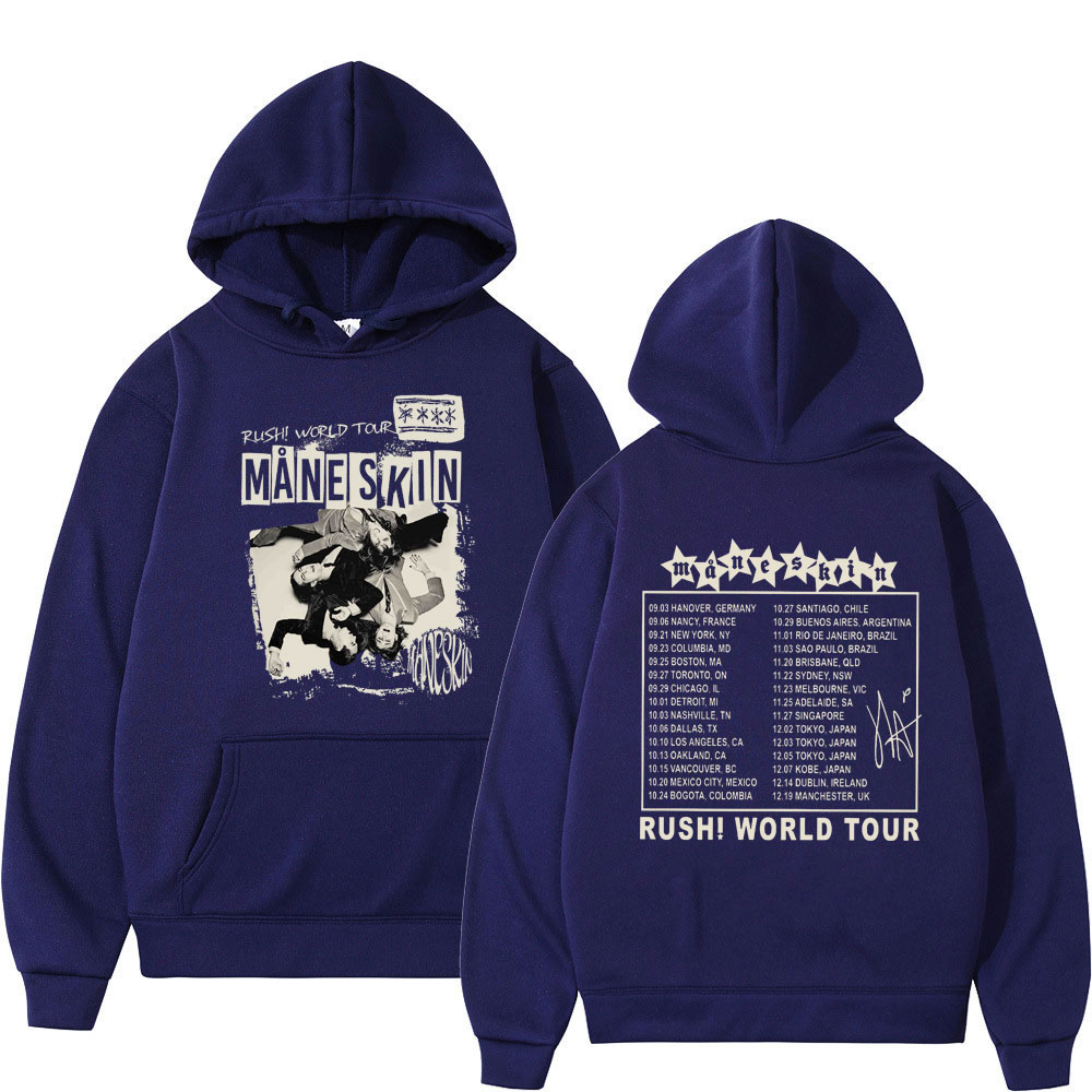 Hoodie Getluckyquest Rock Band Maneskin Rush World Tour