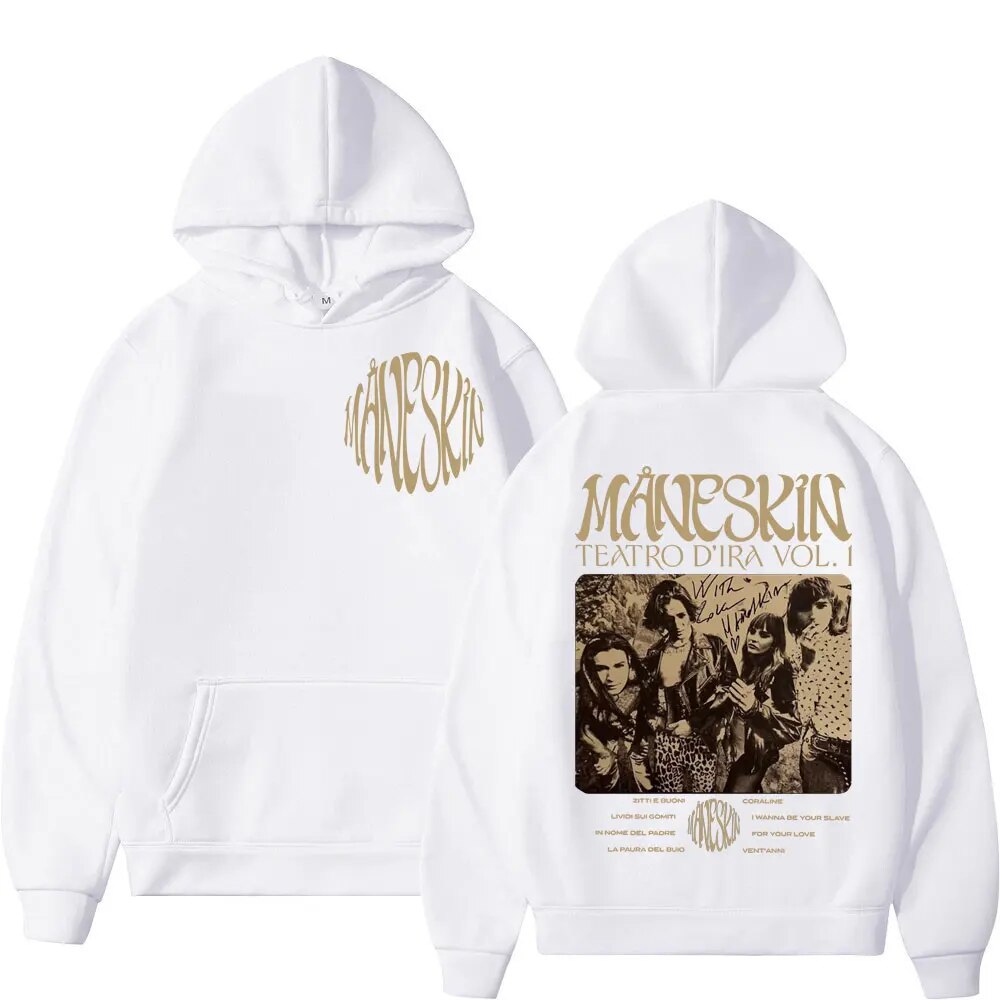 Hoodie Getluckyquest Italian Rock Bands Maneskin Graphic