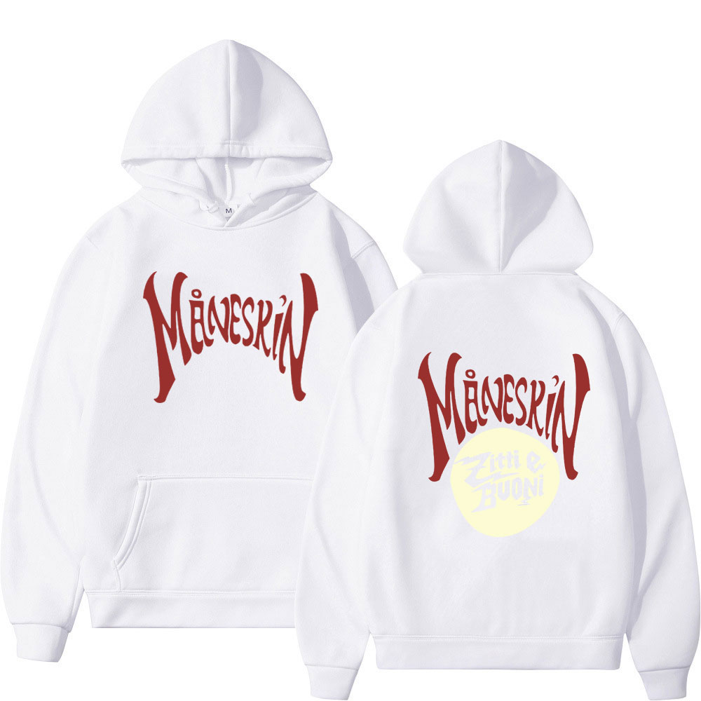 Hoodie Getluckyquest Italian Rock Band Maneskin Double Sided Print