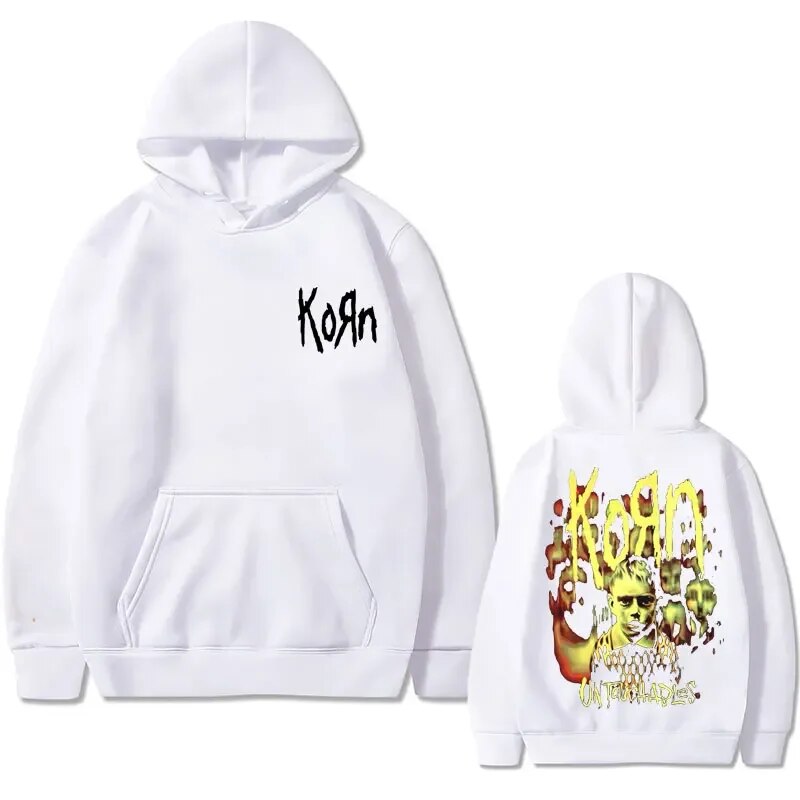 Hoodie Rock Band Korn Untouchables Double Sided Print