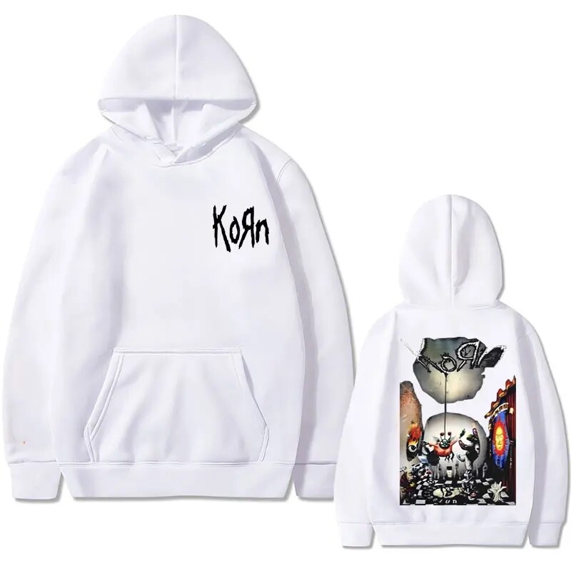 Hoodie Getluckyquest Limited Edition Rock Band Korn Double Sided Print