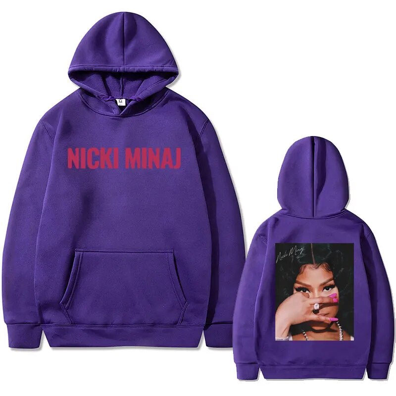 Hoodie Rapper Nicki Minaj World Tour Country Music Double Sided Print Men Women Hip Hop