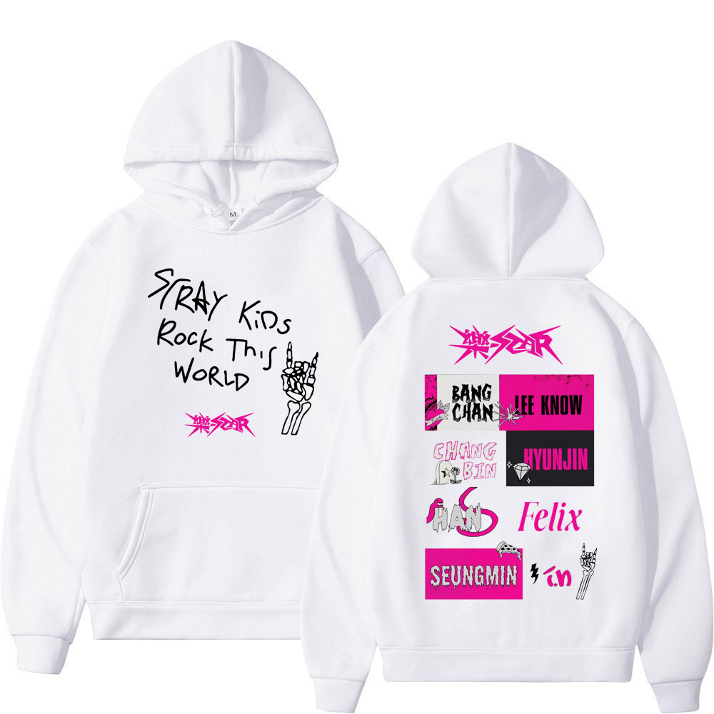 Hoodie Boy Band Stray Kids Rock This World Print