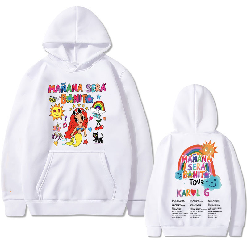 Hoodie Getluckyquest Singer Karol G Heart Maana Sera Bonito Music Album Tour Double Sided Print