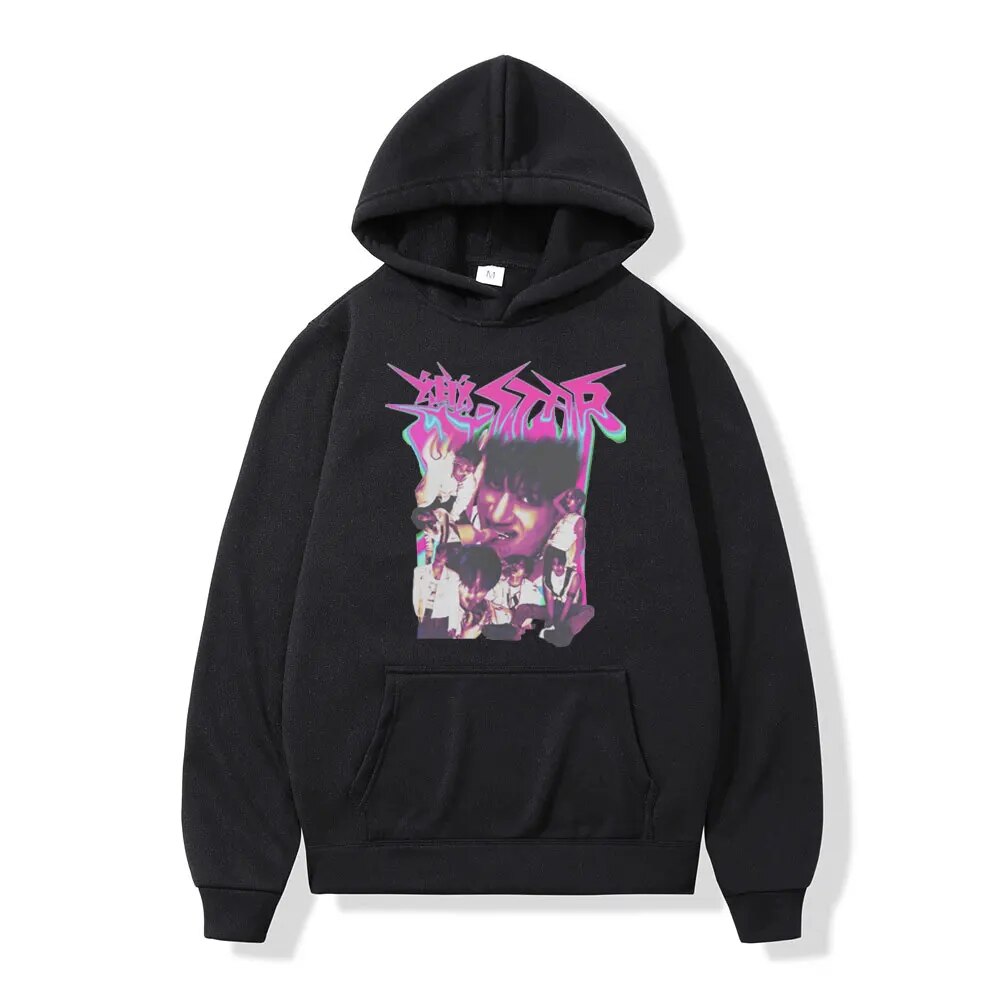 Hoodie Stray Kids Boy Bands Rock Star Print