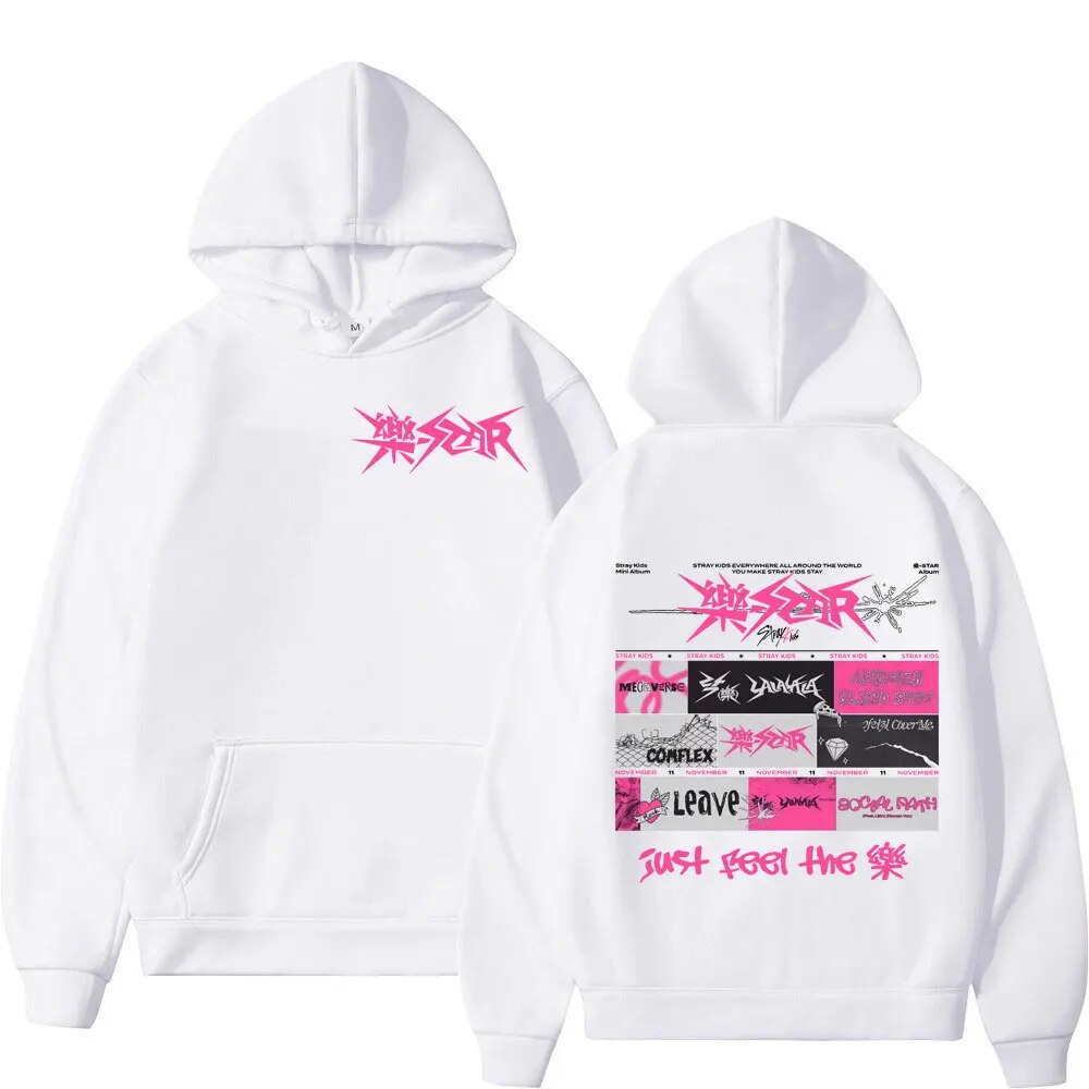 Hoodie Getluckyquest Kpop Bands Stray Kids Rock This World Graphic