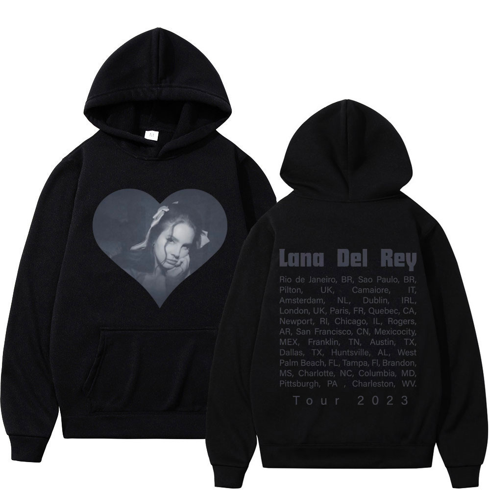 Hoodie Getluckyquest Singer Lana Del Rey Tour Double Side Graphic