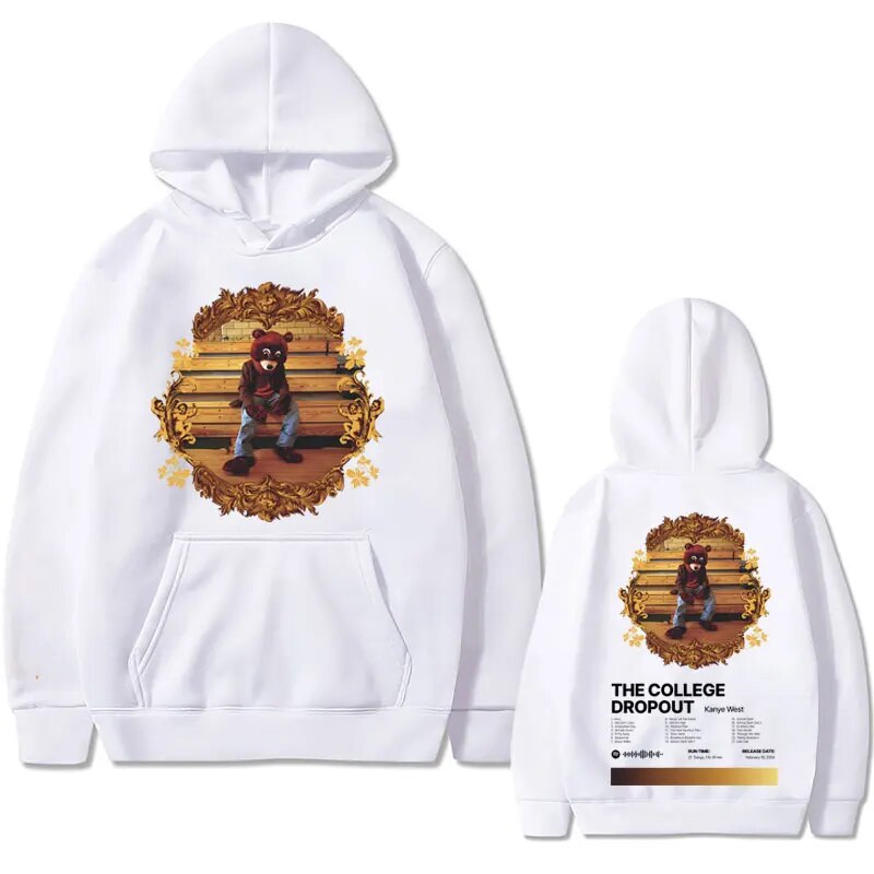 Hoodie Flowingwaterpress Rapper Kanye West The College Dropout Hip Hop Music Album Graphics