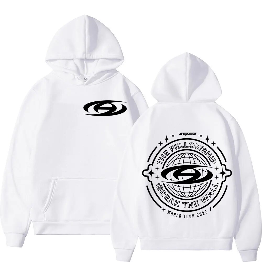 Hoodie Getluckyquest Ateez Band World Concert Tour Print
