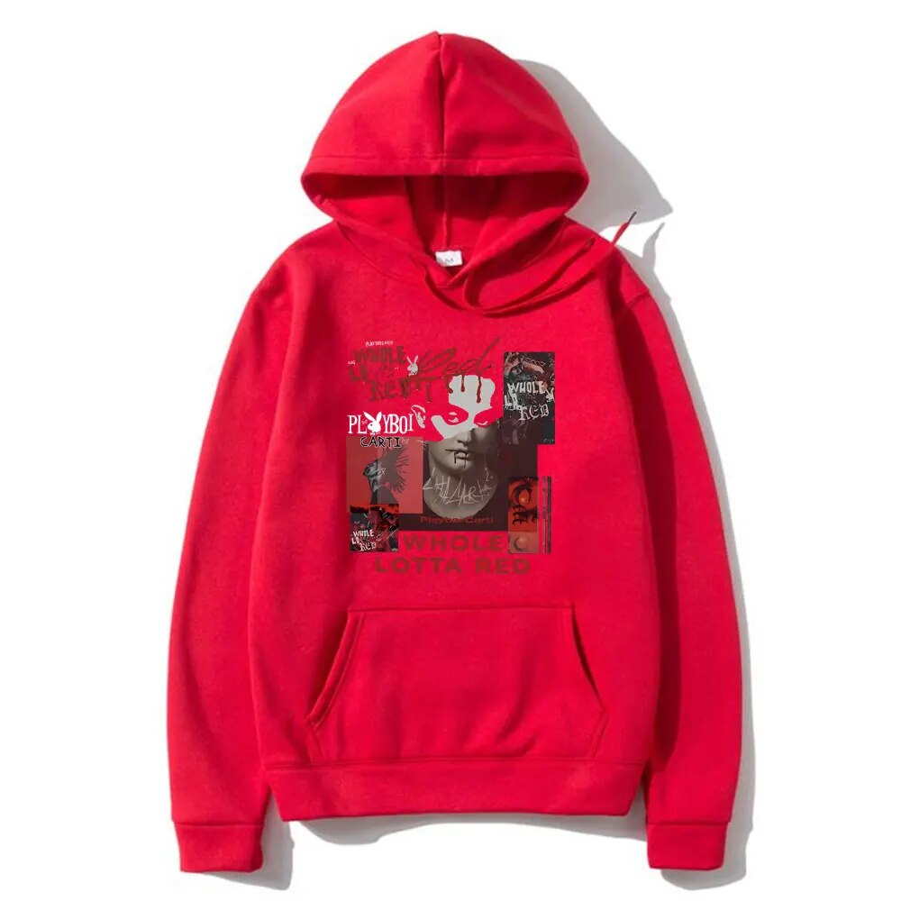 Hoodie Rapper Playboi Carti Whole Lotta Red Music Album Print