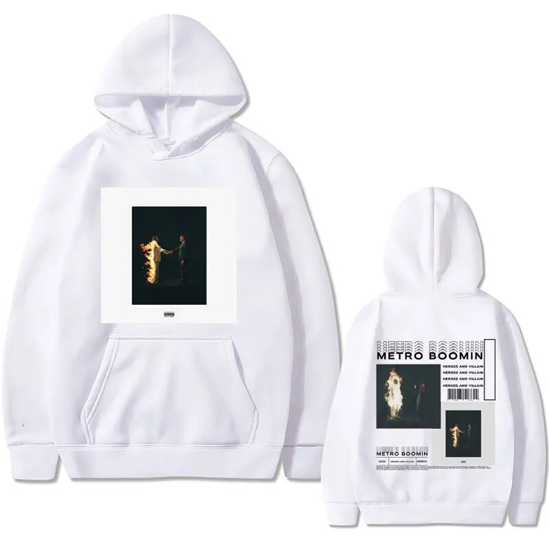 Hoodie Flowingwaterpress Rapper Metro Boomin Heroes & Villains Music Album Graphics
