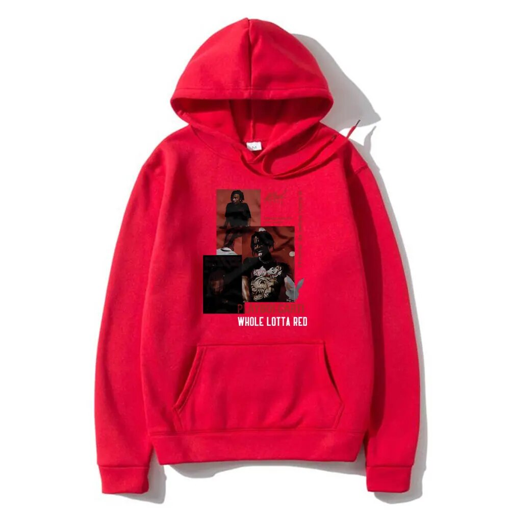 Hoodie Rapper Playboi Carti Whole Lotta Red Hip Hop Music Album Print
