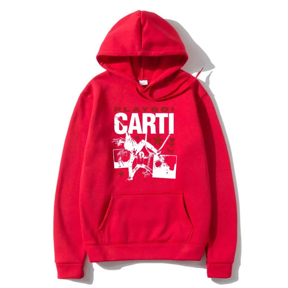 Hoodie Rapper Playboi Carti Whole Lotta Red Print